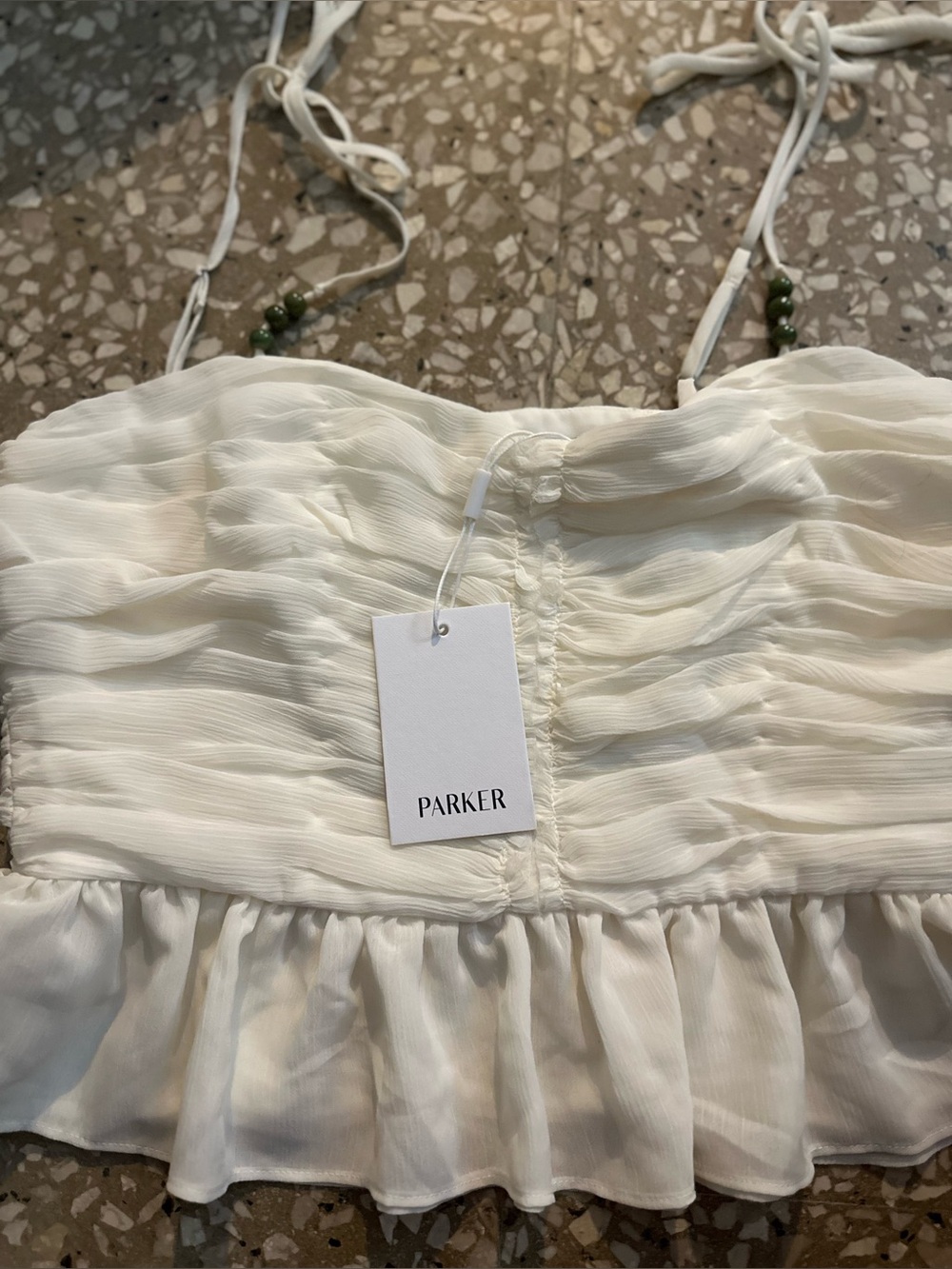 Parker women ivory top NWT! Size 8